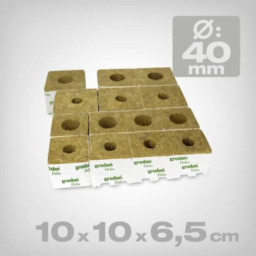 Grodan Delta Kulturblock, 10x10x6,5cm, ø 40mm